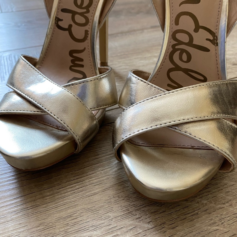 Sam Edelman light gold heels - size 7